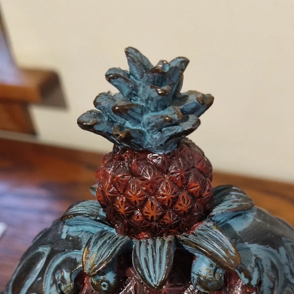 Pineapple Clock with Red and Blue Details